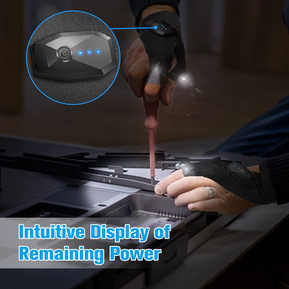 LED Rechargeable Flashlight Gloves - Stocking Stuffers for Adults, Cool Gadgets and Fishing Gifts for Dads and Men Who Have Everything