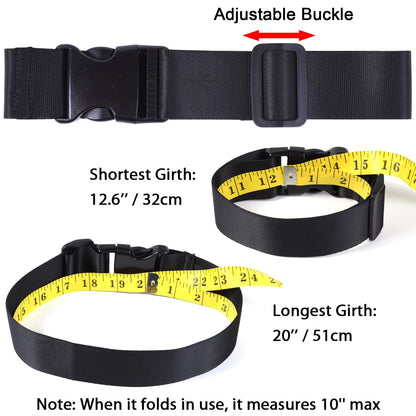 Wisdompro 2 Pcs Add a Bag Luggage Strap, Heavy Duty Adjustable Suitcase Belt Travel Attachment Travel Accessories for Connecting Your Luggage Together - Black