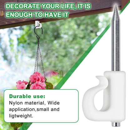 SELEWARE 40 Pcs Q-Hanger, Home Christmas Lights Hanger Hooks for Easy Release Outdoor Wire and Fairy Lights, Heavy Duty 40 LB Capacity, White