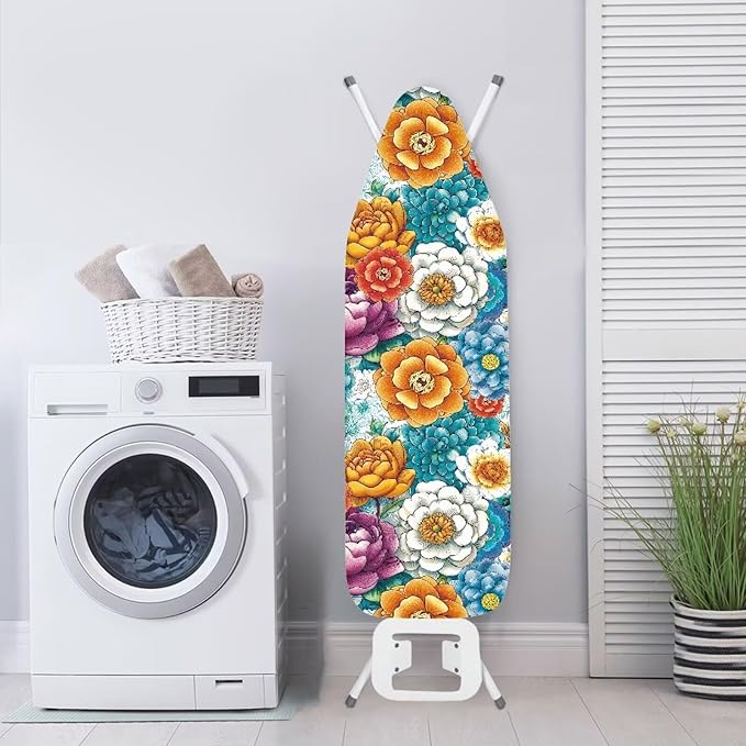 Boho Mandala Steam Ironing Board Cover 3 Fasteners Elastic Edge, Washable