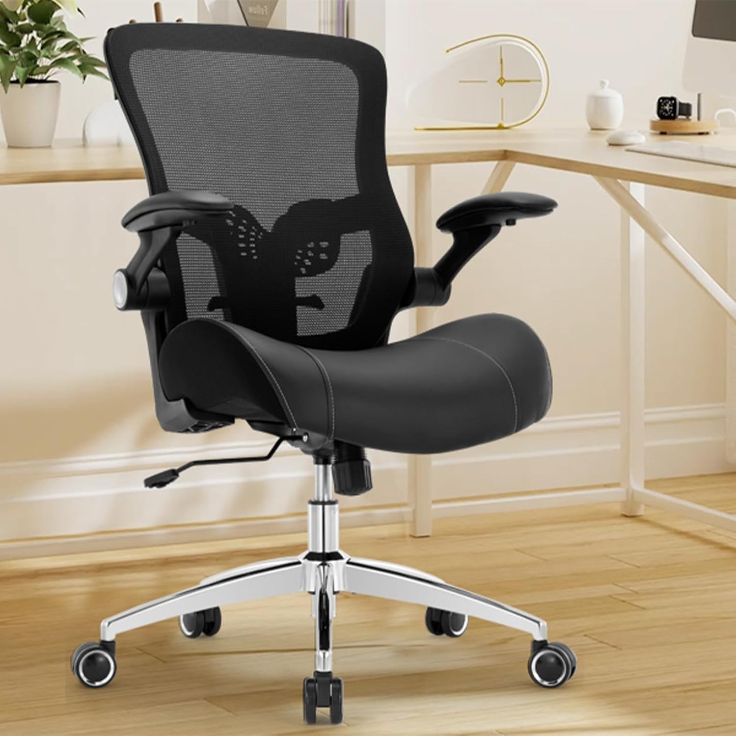 Luckyear Office Chair Ergonomic Desk Chair-400lbs Big and Tall Heavy Duty, Wide & Soft 3D Modeling Foam Cushion Home Office Desk Chair with Adjustable Seat Height, Executive Computer Task Chair