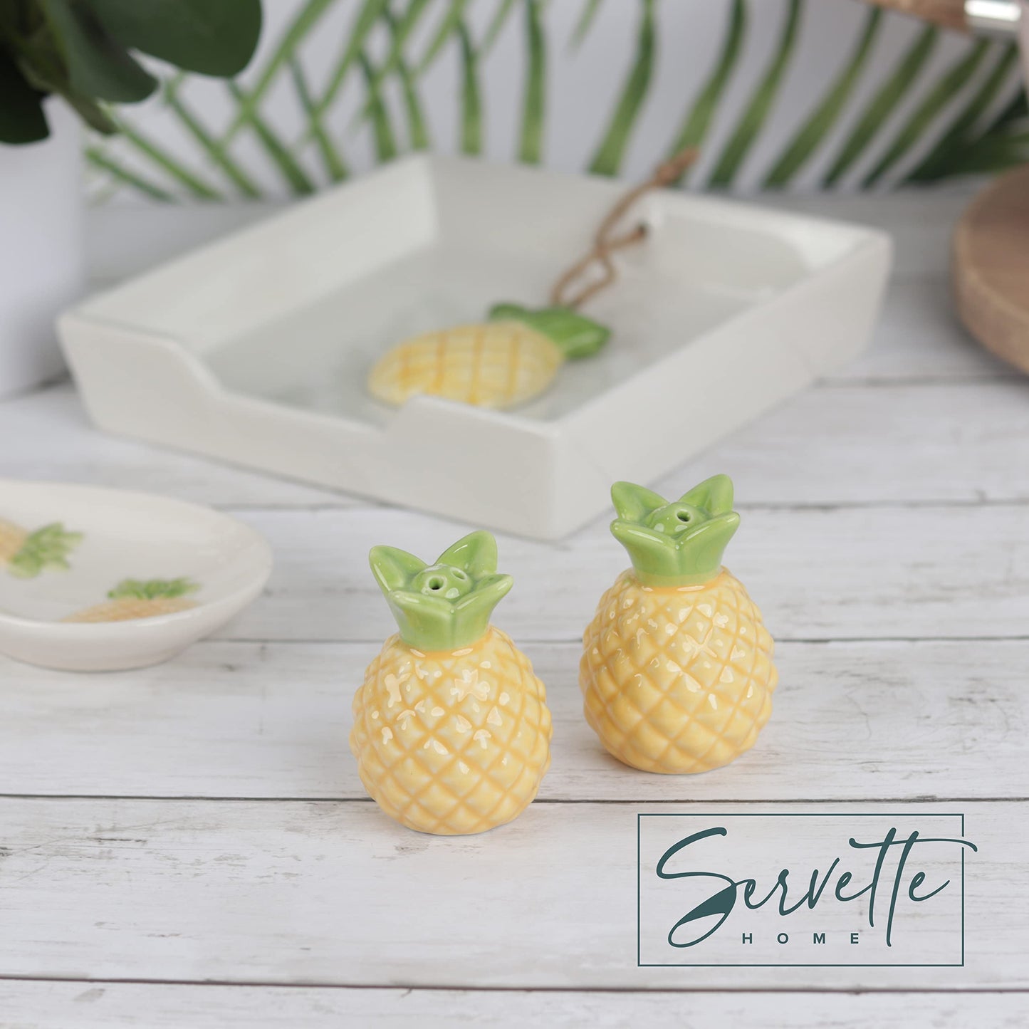 Novelty Salt and Pepper Shaker Set for the Kitchen Collector - Pineapple