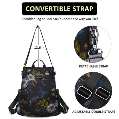 Fmeida Backpack Womens Anti Theft Travel Rucksack Shoulder Bag Ladies Handbag