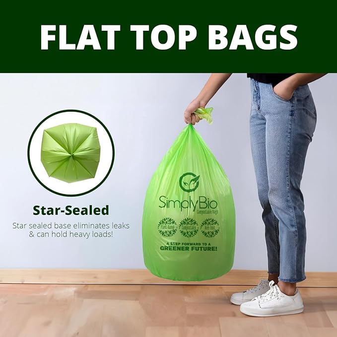Simply Bio 13 Gallon Compostable Trash Bags Liners