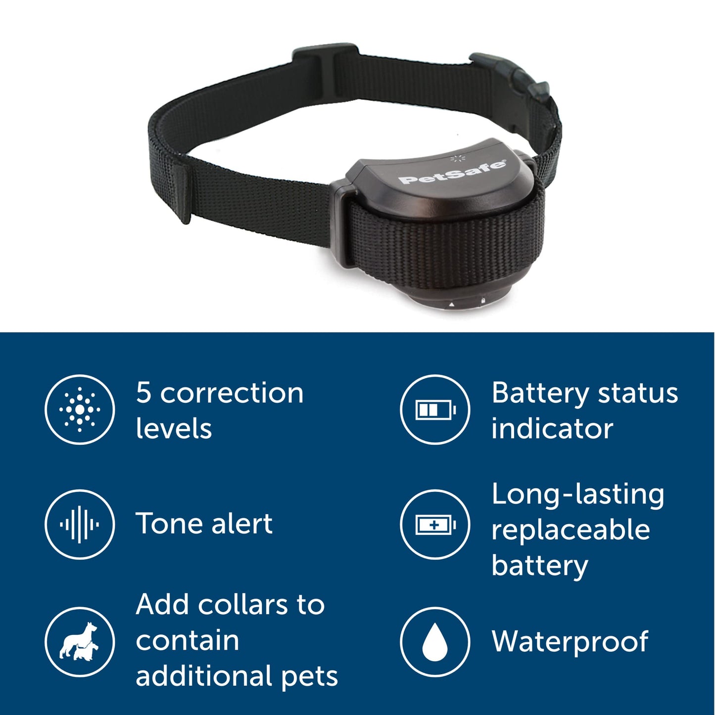 PetSafe Stay & Play Wireless Pet Fence with Replaceable Battery Collar – for Dogs & Cats Over 5 lb – Waterproof Receiver Collar Tone & Static Correction – from Parent Company of Invisible Fence Brand