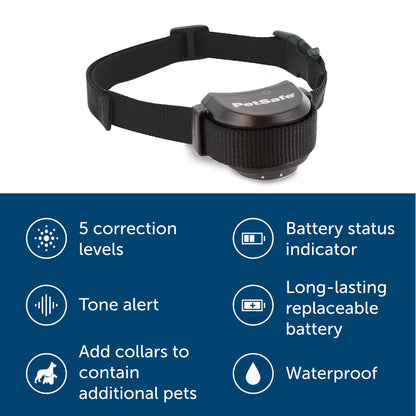 PetSafe Stay & Play Wireless Pet Fence with Replaceable Battery Collar – for Dogs & Cats Over 5 lb – Waterproof Receiver Collar Tone & Static Correction – from Parent Company of Invisible Fence Brand