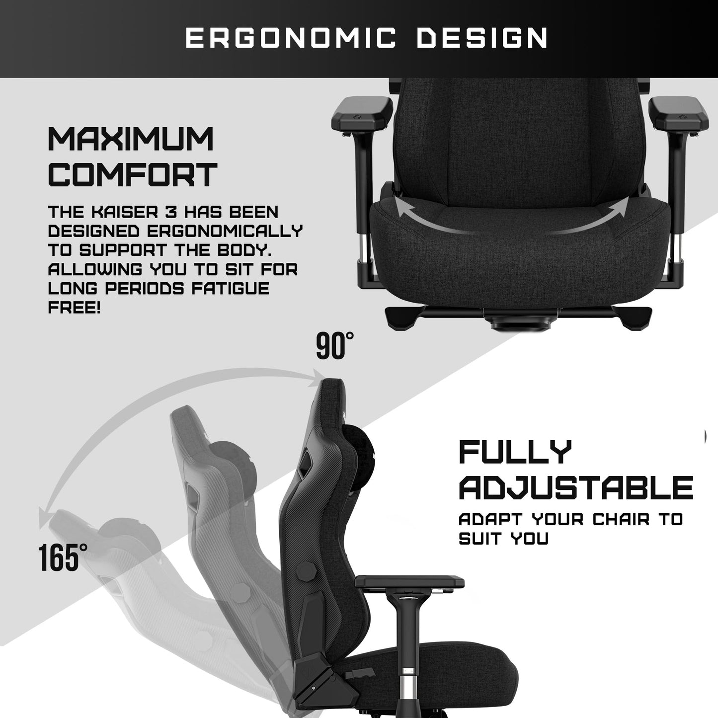 Anda Seat Kaiser 3 Large Gaming Chair for Adults - Ergonomic Brown PVC Leather Gaming Seat with Lumbar Support, Comfortable Office Chair with Neck Support - Heavy Duty Wide Computer Seat