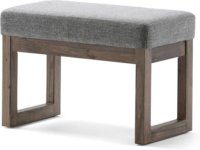 SIMPLIHOME Milltown Small Ottoman Bench