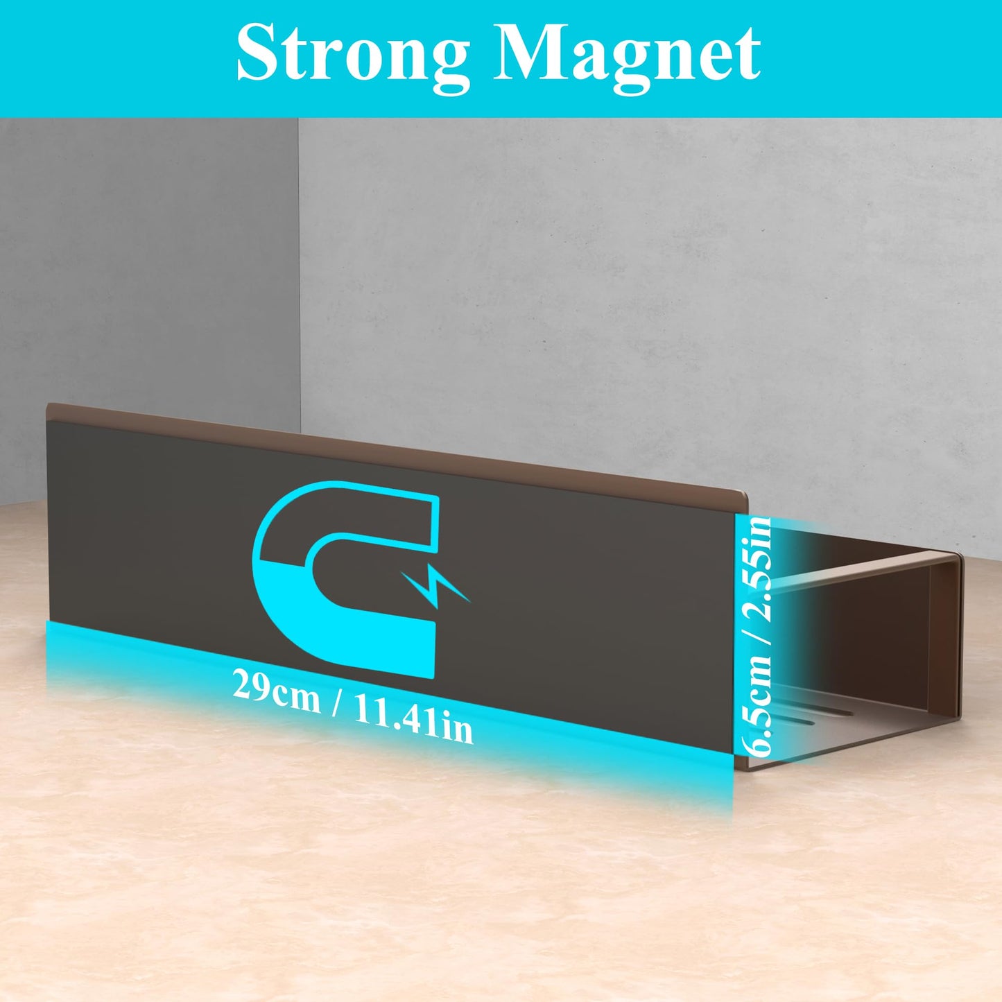 Metal 4 Pack Magnetic Spice Storage Rack Organizer for Refrigerator and Oven, Black Fridge Organizers and Storage