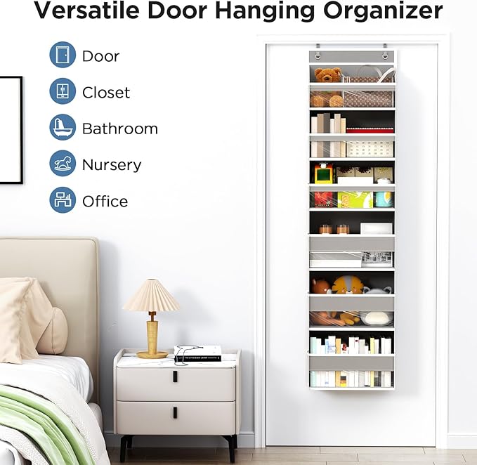 Over The Door Organizer, 6 Shelf Door Hanging Organizers