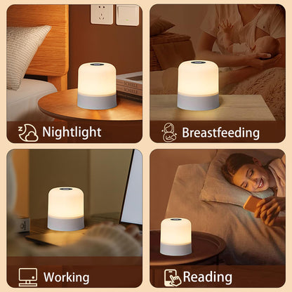 Night Light for Baby, 2400mHA 3 Lighting Modes with Touch Control Night Lamp for Kids Dimming Function & USB Rechargeable Kids Lamp, Portable Nursery Night Light for Breastfeeding,Bedside,Sleeping