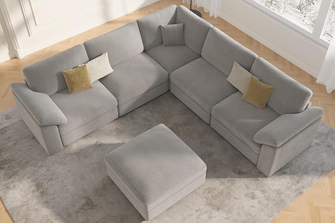 EASE MOOSE Oversized Sectional Modular Sofa, L Shape Sectional Couch