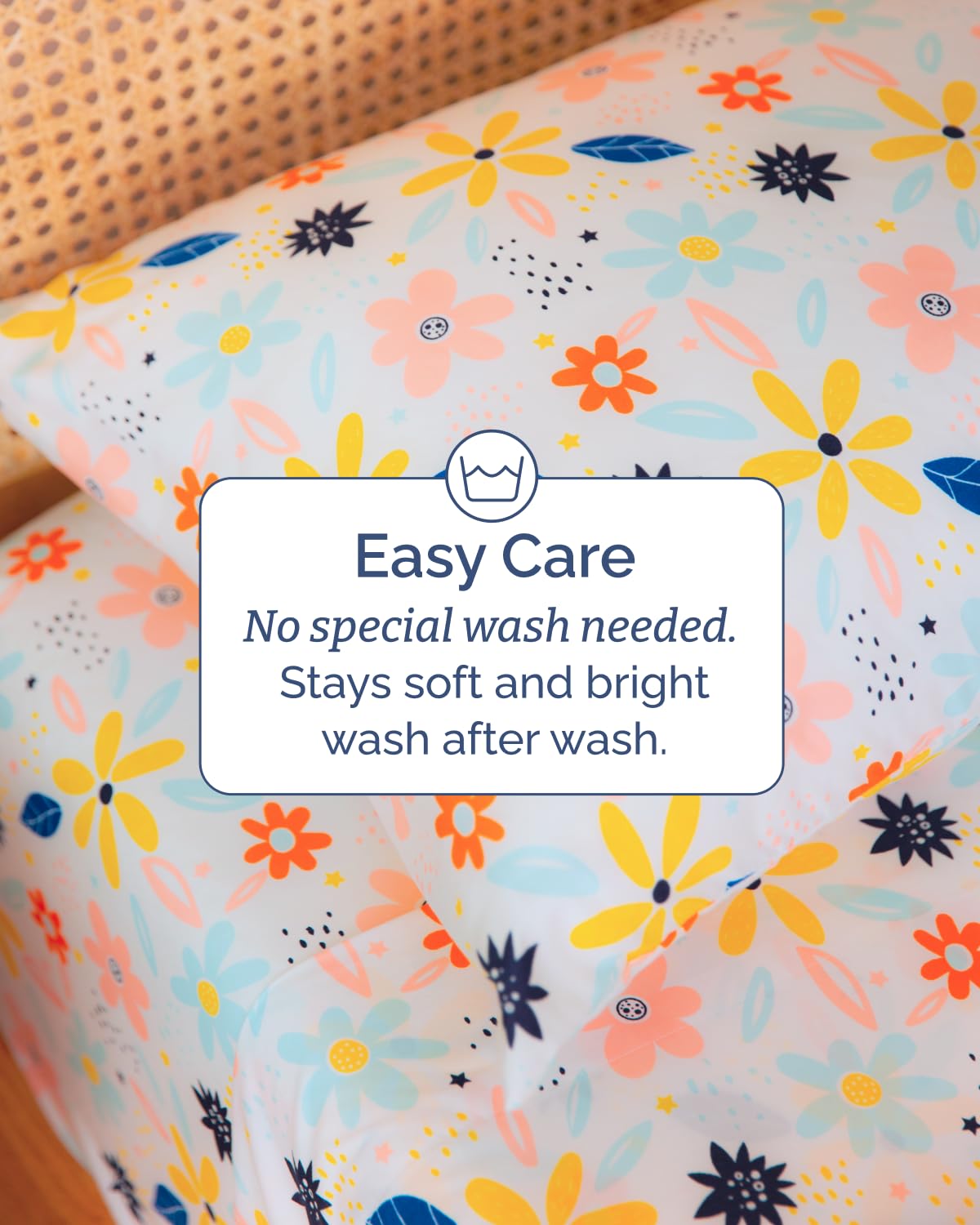 Floral Sheets - Flower Print Bed Sheet Set - 1 Flat, 1 Fitted & 2 Pillowcases w/ Deep Pockets - Comfy, Cozy, Wrinkle & Fade Free - Boho Botanical Bedding - Soft, Breathable & Cooling - Full Size Set