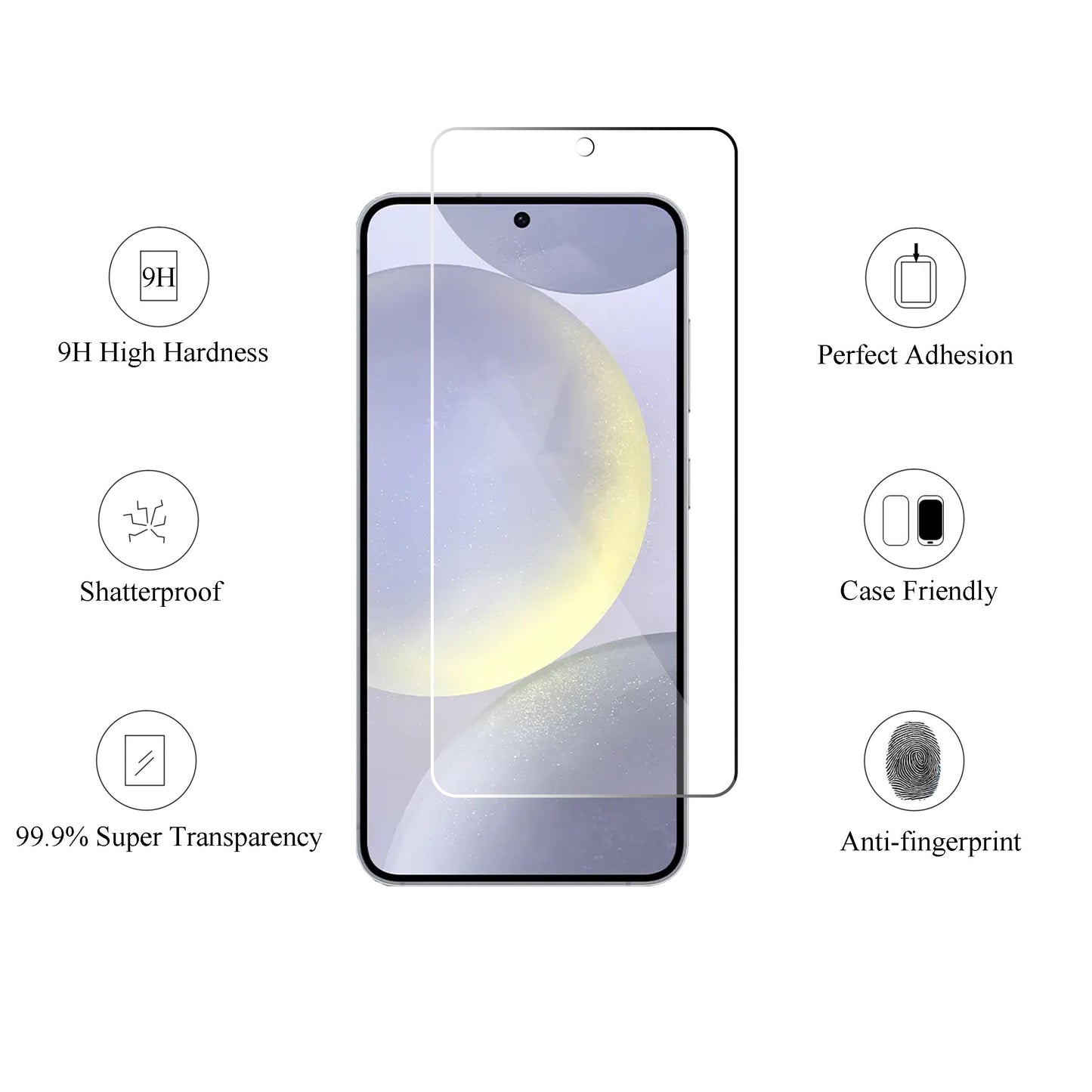 Ailun Screen Protector for Galaxy S22+/S22 Plus 5G 6.6 Inch Display 3Pack + 3Pack Camera Lens Tempered Glass Fingerprint Unlock 0.25mm Clear Anti-Scratch Case Friendly [Not For S22 Ultra]