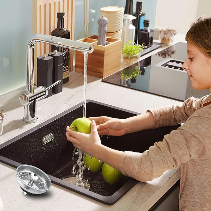 2 Pack Kitchen Sink Strainer and Stopper Combo