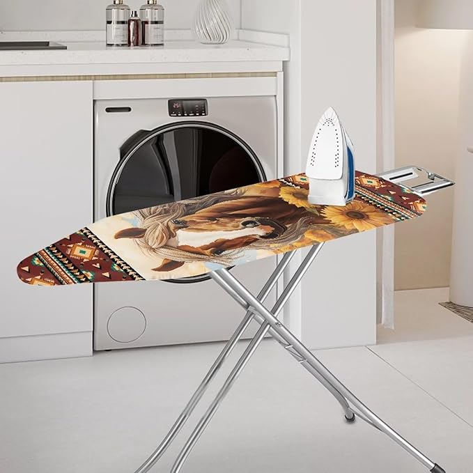 GLENLCWE Native American Horse Sunflower Ironing Board Cover