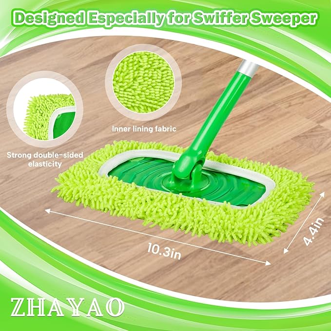 Reusable 100% Chenille Mop Pads Compatible