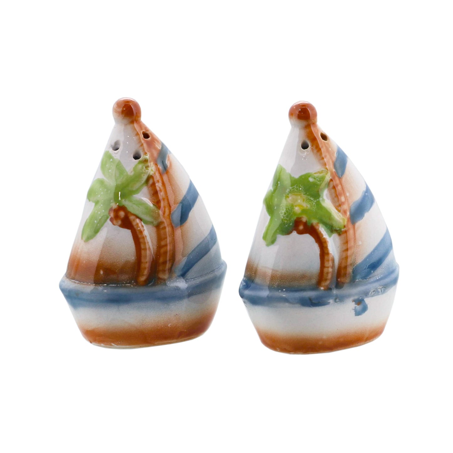 Salt and Pepper Shaker Salt Shaker - Sailboat and Palm Tree