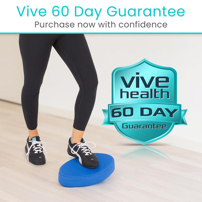 Vive Oval Balance Pad - Wobble Cushion for Physical Therapy and Rehabilitation Equipment - Soft Stability Trainer Foam for Workouts, Yoga, Core Strength and Pilates - Device for Women, Men and Kids