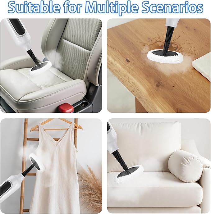 Reusable Steam Mop Pads Set, 4 Pack Steam Mop Pads & 4 Universal Microfiber