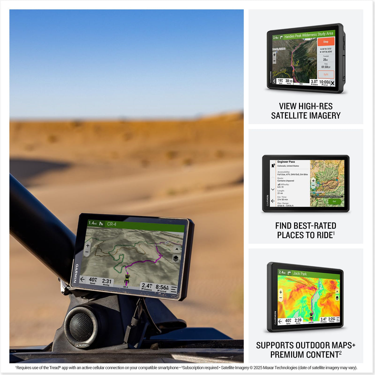 Garmin Tread® 2 - SxS Edition, Rugged 8-inch Powersport Navigator for Thrilling Off-Road Rides
