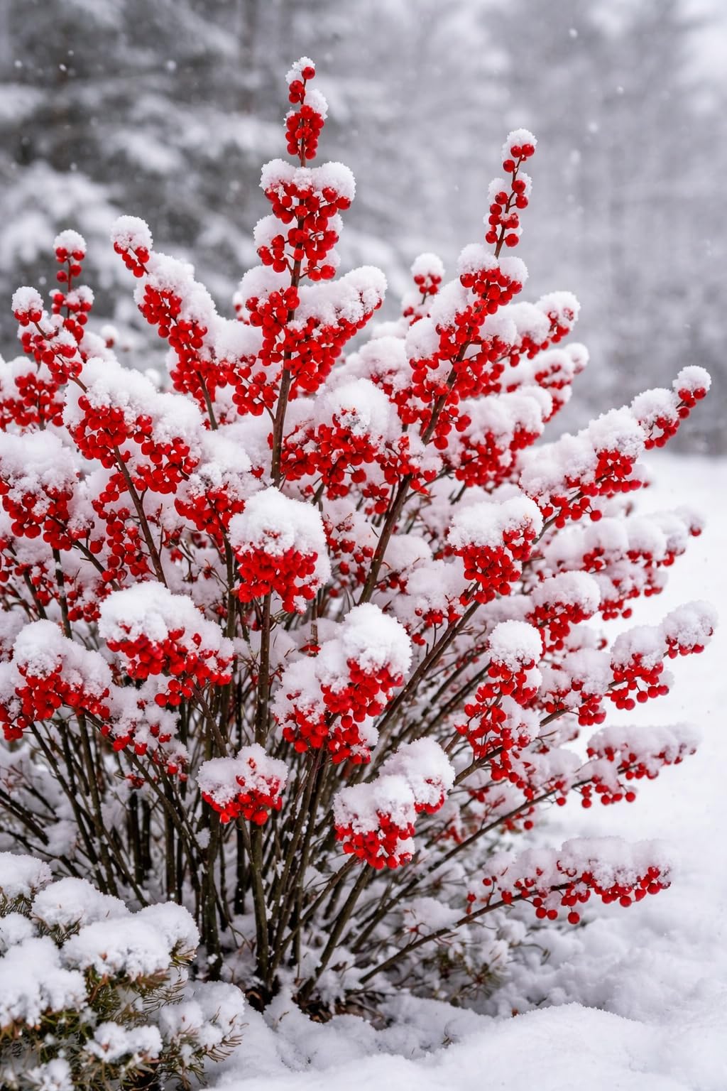 Winterberry Holly (Ilex verticillata) Live Shrubs for Planting | Brilliant Red Winter Berries | Native Deciduous Holly for Landscaping & Wildlife (10 Plants)