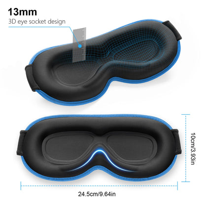 Gritin 100% Blackout Sleep Eye Mask for Women Men, Zero Pressure Sleeping Mask - Ergonomic Design 3D Cutout Eye Movement and Eyelash Friendly Night Blindfold, Ultra Soft Comfortable for Sleeping