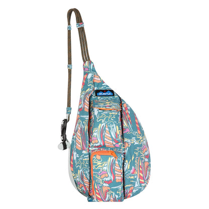 KAVU Mini Rope Bag Cotton Crossbody Sling - Sail Dreams