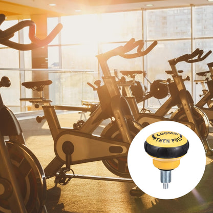 uxcell Pull Pin Spring Knobs Replacement Parts, M16 Exercise Bike Adjustment Pull Pin Knob for Home Fitness Height Adjustment, Black Yellow 5Pcs