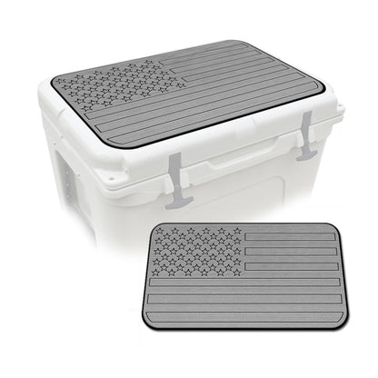 USATuff SeaDek EVA Mat Cooler Pad fits YETI 65 Tundra | Peel & Stick Application | Non Slip Comfort Accessories - US Flag (StormGray-Black)