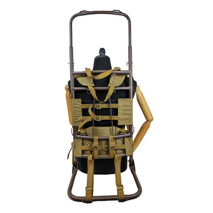 ZRSCHYG Hunting External Pack Frame with Rain Cover, Adjustable Straps, External Frame Backpack for Heavy Loads - Hunting, Backpacking, Tactical Use (khaki)