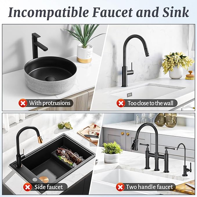 PoYang 17.7 inch Faucet Mat for Kitchen Sink Splash Guard, 7° Slope Silicone