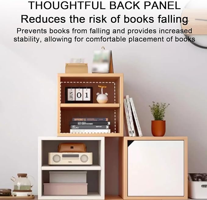 Versatile wooden storage cabinet, space-saving modular organizer