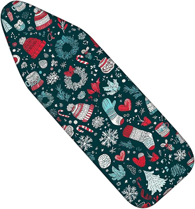 Nuxovilar Ironing Board Cover Winter Hats and Mittens Pattern Polyester 15x54