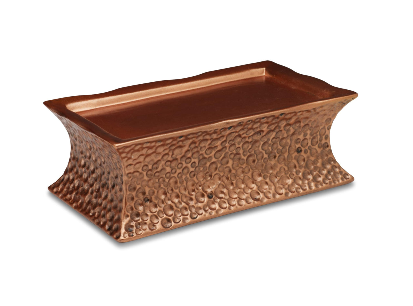 Pavilion Gift Company- Hammered Copper Pedestal - 7" x 2.5" Candle Stand Candle Holder Tealight Holder Home Decor Housewarming Gift