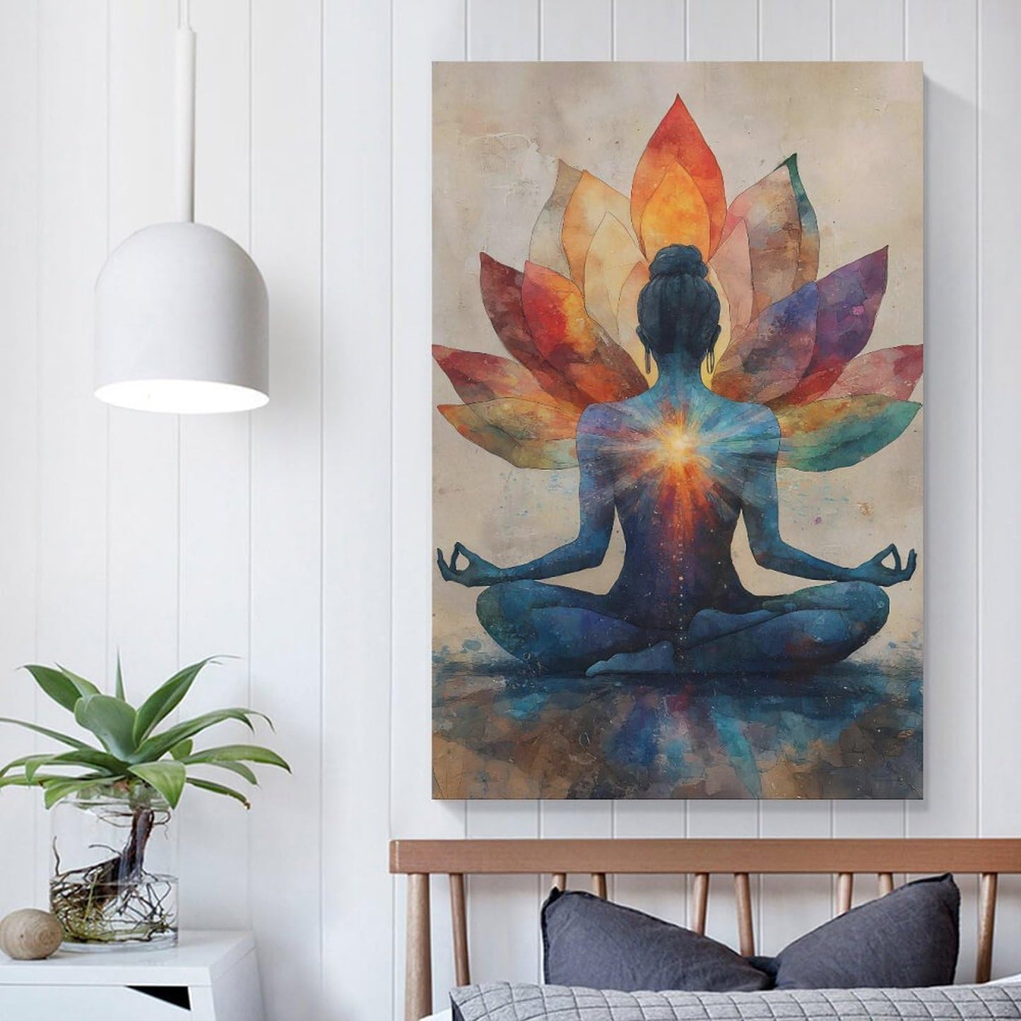 Yoga Meditation Poster Canvas Wall Art Aesthetic Decorative Painting Living Roomstyle 12x18inch(30x45cm)