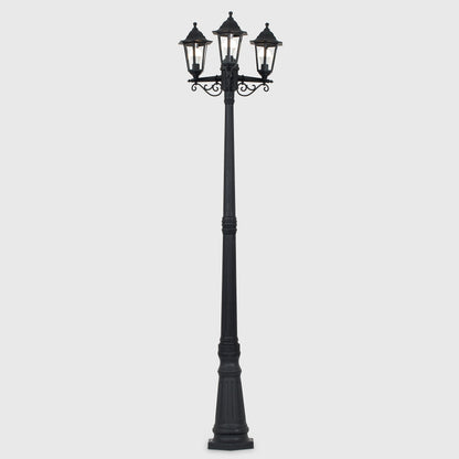 MiniSun | Traditional Victorian Style 2.2m Black 3 Way Outdoor Lamp Post Light | Post Lights, Home Décor & Improvement Essential