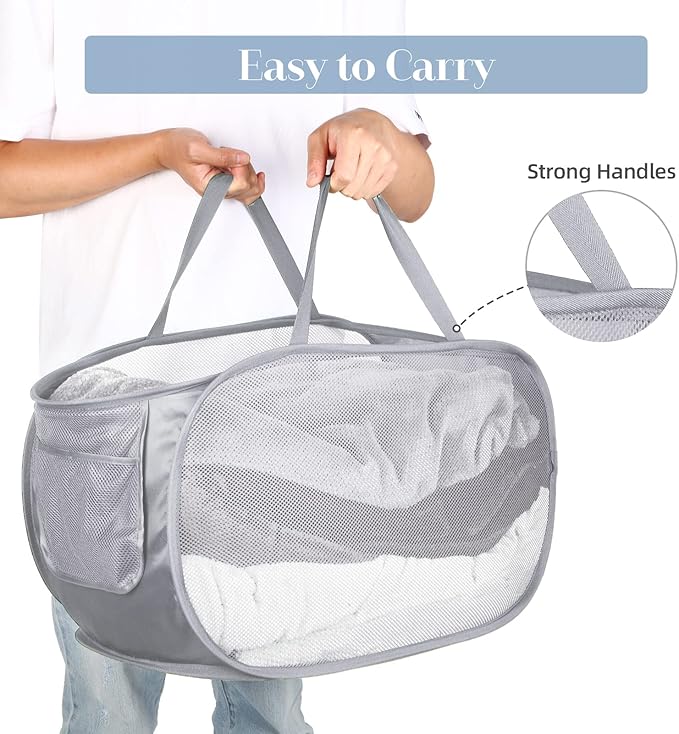 2 Pack Durable Collapsible Laundry Baskets