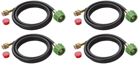 Weber Adapter Hose Q-Series and Gas Go-Anywhere Grills, 6-Feet, Black (Pack of 4)