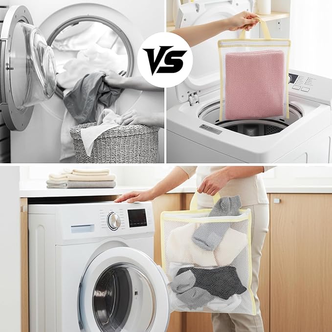 2 Pcs Hanging Laundry Bag Small Mesh Laundry Bag