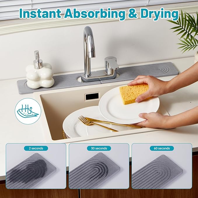 Stone Faucet Mat for Kitchen Sink