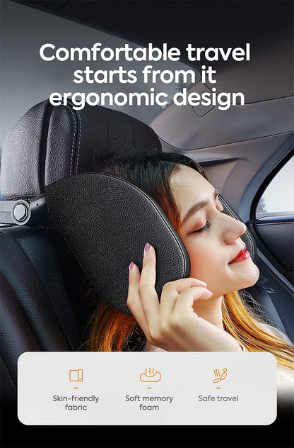 ZOKOE neck pillow kids headrest car kids Quick installation and removal in 1 minute Breathable and soft Supports head and neck Travel Sleep side pillow for adults (Black)