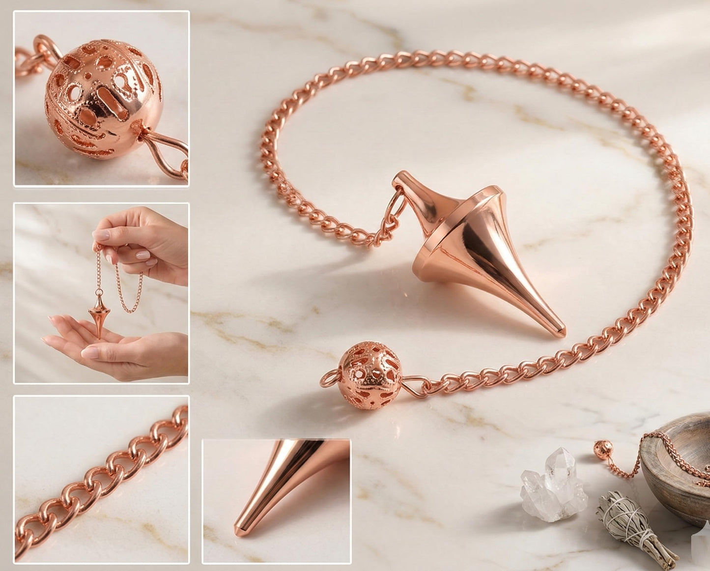 Myhealingworld UFO Design Copper Pendulum for Reiki Healing, Dowsing & Chakra Balancing – Space Ship Style Divination Tool for Meditation & Energy Cleansing