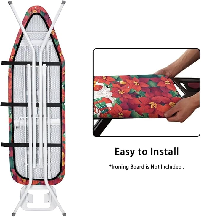 Heavy Duty Ironing Board Cover and Pad Thick Stain Resistant Padding Scorch &