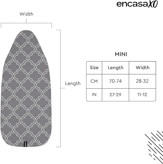 Encasa XO Ironing Board Cover and Pad 28"x12"
