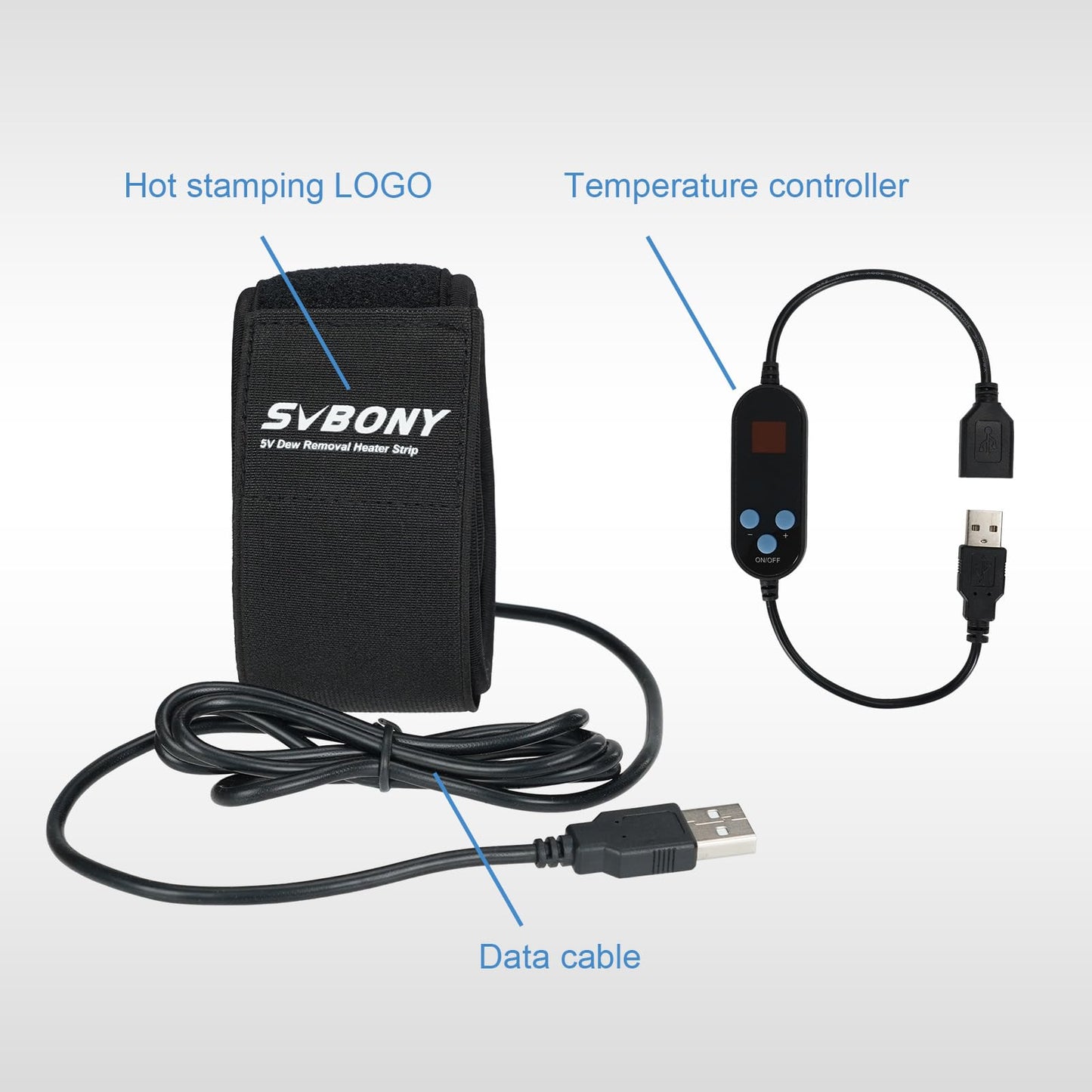 SVBONY Astro Power Management Box & Dew Protection Kit, SV172 320mm & 430mm Dew Heaters Bundle with SV241 Pro Astronomical Telescope Power Management Box, Remote Control for Astrophotography