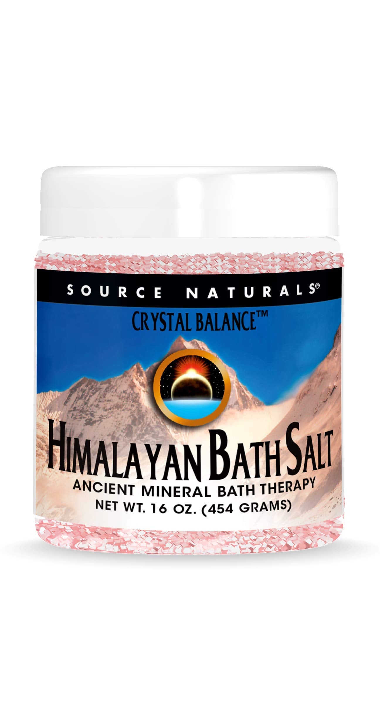 Source Naturals Crystal Balance Himalayan Bath Salt, Ancient Mineral Bath Therapy, 16 oz Crystals