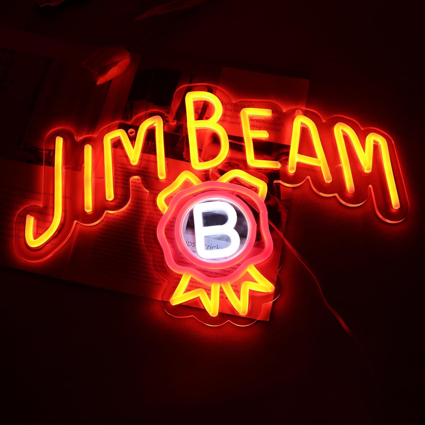 Neon Signs for Wall Decor，Neon Lights for Bedroom Led Business Signs Suitable for Drinks Shop、Man Cave、Christmas Gifts，16 * 10Inch(red)