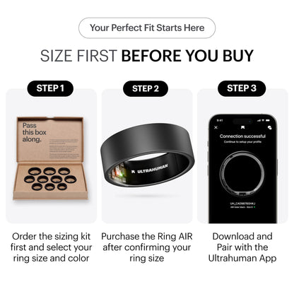 ULTRAHUMAN Ring AIR – Sleep and Fitness Tracker, Smart Ring for Men and Women, No app fee for Standard Features, Up to 6 Days Battery Life