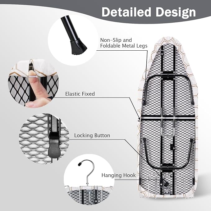 SheeChung Small Tabletop Ironing Board 32" Lx12 W, Folding Ironing Board